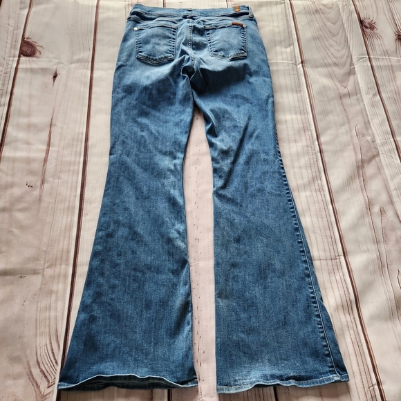 7FAM 7 For All Mankind "Ali" Midrise Flare Bootcut Jeans Blue | Women's Size 30 - Picture 7 of 15